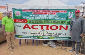History Recorded As I-CARE, NDLEA Take Anti-Drug Campaign To Abuja Market Mr Olukunle Daramola, President I-CARE Initiative, left, with Mr Peter Njokwu, Assistant Director, Community Awareness, Directorate Of Prevention And Sensitisation, NDLEA, Hqtrs Abuja...