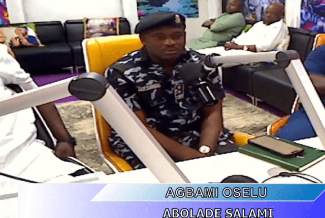 Olayinka PPRO DSP Ayanlade Olushola Olayinka...the Oyo PPRO during the Radio Show...