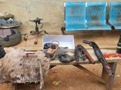 Police Arrested Five Armed Robbery Suspects In Ibadan, Recover Firearms, Charms