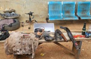 Police Arrested Five Armed Robbery Suspects In Ibadan, Recover Firearms, Charms
