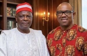 Peter Obi To Kwankwaso: You’ll Be My Partner, Not Spare Tyre Senator Rabiu Kwankwaso, left, with Peter Obi...