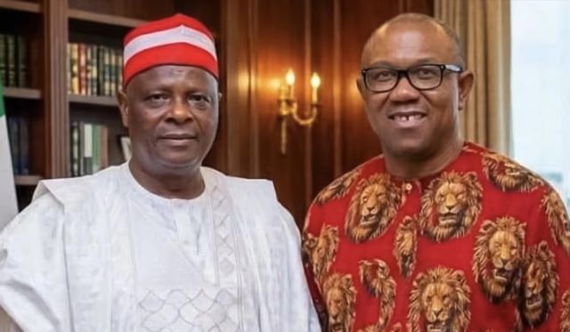 Rabiu and Peter Obi Senator Rabiu Kwankwaso, left, with Peter Obi...