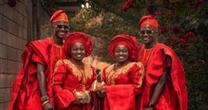History Recorded As Twin Brothers Marry Twin Sisters In Double Wedding Ceremony In Ibadan, See Video The Oguntoye Twins and Adediran Twins...