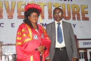 Faces At The Investiture Of Prof. Olajumoke Morenikeji As New VC Of Kola Daisi University 2 ...new VC, with her husband, Pastor Ajibola Morenikeji...