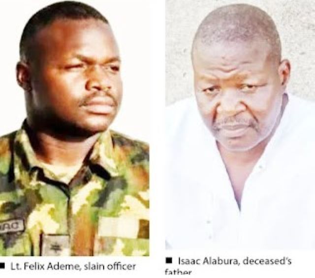 Isaacs Lt. Felix Ademe Isaac and his father...
