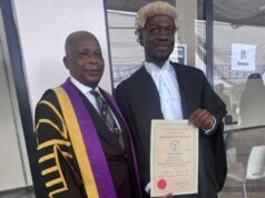 Photos: Justice Minister, Fagbemi Identifies With Bola Ige’s Grandson At Call To Bar Prince Lateef Fagbemi, left, with Barrister Babamuyiwa Ige...