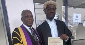 Photos: Justice Minister, Fagbemi Identifies With Bola Ige’s Grandson At Call To Bar Prince Lateef Fagbemi, left, with Barrister Babamuyiwa Ige...