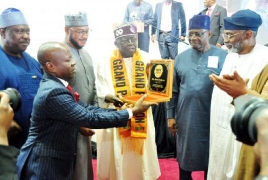 Tinubu Tasks Media On Need To Always Put Nigeria First President Bola Tinubu and others at the event...