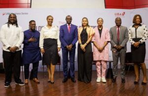Discussions On Africa’s Next Billion Dollar Opportunities On Front Burner At UBA Business Series …Co-founder and Chief Executive Officer of Chowdeck, Femi Aluko; Rapper and Entrepreneur, M.I Abaga; Head, Remittances, Uzoamaka Oyeka, United Bank for Africa (UBA); Head Digital Banking, UBA, Olukayode Olubiyi; Venture Capitalist/ Co-founder, Octerra Capital, Ashim Egunjobi; Founder, Lumination Global Network, Adaora Mbelu; Head, Agency Banking, UBA, Adetunji Iyiola and Head Corporate & Other Collections, UBA, Ugochi Obanua-Nwaukor, during the UBA Small Medium Enterprise (SME) Business Series, themed ‘,"Building for Africa's Realities: Turning Consumer Feedback into Technology-Driven Solutions," ’held at UBA house, Marina, Lagos, on Thursday...