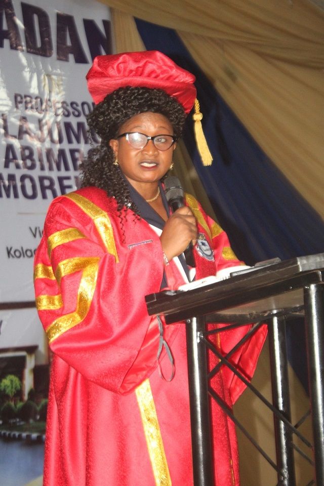 j8 Professor Olajumoke Morenikeji...the new Vice Chancellor, Kola Daisi University...
