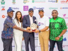 Celebration Of 30th Anniversary: ACAMB Holds Golf & Networking Experience …Captain, Ikoyi Club 1938, Afolabi Balogun; Head, Partnership and Hospitality, Golf Section, Ikoyi Club 1938; Rerhe Idonije; Deputy Vice Chairman, Ikoyi Club 1938; Bolaji Martins; President, Association of Corporate Communication and Marketing Professionals in Banks (ACAMB), Jide Sipe and Publicity Secretary, ACAMB, Abiodun Coker, during the Golf and Networking Experience Hosted by ACAMB to commemorate its 30th Anniversary celebration in Ikoyi, Lagos, recently...