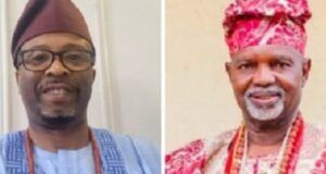 Demise Of Lekan Alabi: Oyo ADC Reps Candidate, Abidikugu Joins Others To Mourn Dr (Chief) Dr Kazeem Adesina Abidikugu, left, mourns Oloye Lekan Alabi...