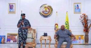 Adeleke Plays Host To New Osun CP, Makes Demands …the newly posted Commissioner of Police, Ibrahim Zungura, left, with Governor Ademola Adeleke…