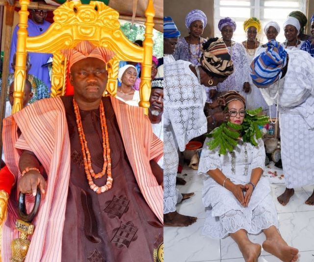 Alaafin with Yeye Atase Yemoja