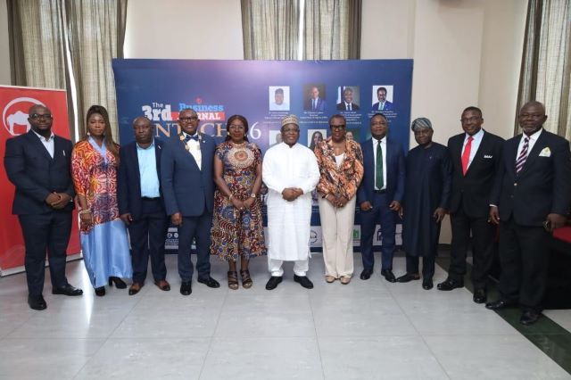 CBN Image L-R: Mr. Emmanuel Ovaga, MD/CEO, PufferPay Ltd; Sola Longe-Okenimkpe, COO, Nuvu Africa; Prince Cookey, Publisher/Editor-in-Chief, Business Journal; Mr. Jide Orimolade, President/Chairman of Council, CIIN; Dr. Chinyere Almona, DG/CEO, LCCI; Dr. Umaru Kwairanga, Group Chairman, NGX; Mrs. Idu Okeahialam, GMD/CEO, Royal Exchange Plc; Mr. Babatunde Ajiboye, Assistant Director, CBN; Dr. Muda Yusuf, CEO, CPPE; David Isiavwe, President, ISSAN) and Mr. Wale Oshodi, NCRIB at the Business Journal Fintech & Financial Inclusion Roundtable 2026 held in Lagos last Friday…