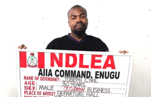 NDLEA Nabs Italy-Based Businessman With 98 Wraps Of Cocaine At Enugu Airport