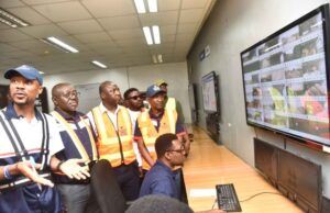 History Recorded As Dangote Transport Unveils Novel Real-Time Driver Monitoring Control Room L-R: Head of Transport Control, Dangote Transport Ibese Plant, Ifeanyi Ezeala; Head of Transport Operations, DCP Ibese Plant, David Idiege James; Head of Human resources, Dangote Transport Ibese Plant, Muhammad Al Hassan; Head of safety, Dangote Transport Ibese Plant, Abau Peter Randy; Divisional Director of Dangote Transport, Ibese Plant, Yusuf Balarabe during the visit to Dangote Transport Digital truck monitoring Dashboard as part of the Road Safety measures to track it's drivers real time Online, in Ibese Ogun state at the weekend…