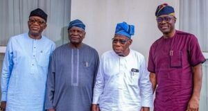 Obasanjo Plays Host To Makinde, Oyinlola, Fayemi Ahead Of 2027 L-R: Dr Kayode Fayemi, Prince Olagunsoye Oyinlola, Chief Olusegun Obasanjo and Engineer Seyi Makinde...in Abeokuta on Sunday...