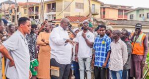 Adedeji Odidiomo Visits Ibadan Community’s Abandoned Bridge, Makes Promises Hon. Adedeji Dhikrullahi Olajide Odidiomo with others during the visit to the affected community...