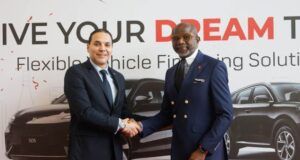 Flexible Vehicle Financing Solutions: UBA Partners Mikano Motors …General Manager, Mikano Motors, Tarek Mostafa and Executive Director, Personal and Business Banking, United Bank for Africa, Chidi Okpala during a partnership signing ceremony between both parties, themed: ‘Drive Your Dreams Today’, a Flexible vehicle financing solutions, at the Mikano Showroom in Victoria Island, Lagos…