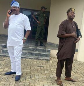 Photos: All You Need To Know About How Culture-Loving Ibadan Chief, Lekan Alabi Was Buried 12 Semiu Adenekan (DJ Semight), left...