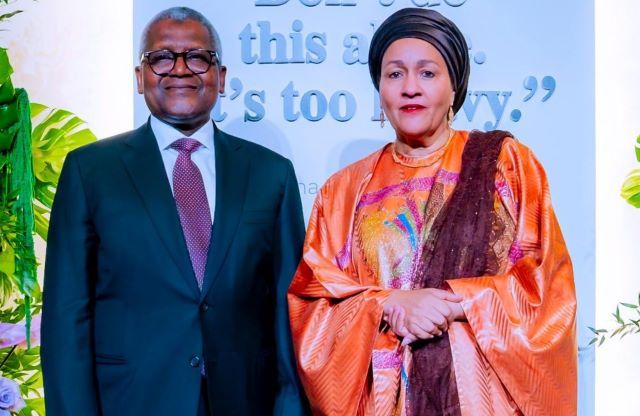 Aliko Dangote and other ...Aliko Dangote, left...