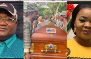 Five Years After Hubby’s Demise: Bimbo Oshin Takes To Social Media To Pay Emotional Tribute Ola Ibironke, left, and his widow, Bimbo Oshin...