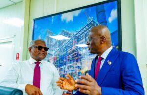 Sanwo-Olu Storms Dangote Refinery, Says The Project Is Proof Of Africa’s Capability Aliko Dangote, left, with Governor Babajide Sanwo-Olu...