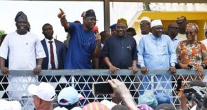 Makinde To Oyo State People: Your Interest Remains Paramount To Our Govt Governor Seyi Makinde...addressing civil servants while other government officials look on...