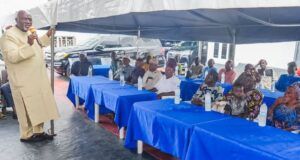 Odidiomo’s Akuru Family Pay Him Solidarity Visit, Offer Prayers Hon. Adedeji Dhikrullahi Olajide Odidiomo, left, addressing his family members...