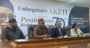 DAWN Commission Partners Others To Hold Colloquium To Mark Akeredolu’s Posthumous 70th Birthday L-R: DAWN Commission's Prince Adeleke Adedoyin, Dr Seye Oyeleye, Mr Taiwo Adewole and Mrs Naomi Olabode...at the event...