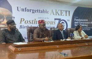 DAWN Commission Partners Others To Hold Colloquium To Mark Akeredolu’s Posthumous 70th Birthday L-R: DAWN Commission's Prince Adeleke Adedoyin, Dr Seye Oyeleye, Mr Taiwo Adewole and Mrs Naomi Olabode...at the event...