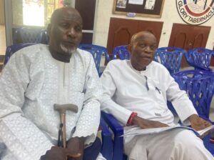 Lam Adesina’s Son Joins Other Progressives At Comrade Wole Abisoye’s Funeral Service 4 Comrade Mashood Erubami, left, with another prominent politician...