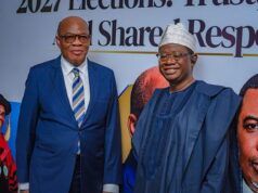2027 Elections: Nigerians’ Votes Will Determine Winners, INEC Chairman Insists L-R: Chairman of the GOCOP Conference 2026, Chief Olisa Agbakoba, SAN, along with Prof. Ayobami Salami, the Lagos State Resident Electoral Commissioner and the representative of the keynote speaker, INEC Chairman, Prof. Joash Amupitan, on the red carpet during Thursday’s event held in Radisson Blu Hotel Ikeja, Lagos…
