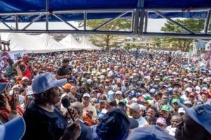 Oyo APC Inaugurates PBAT Door-to-Door Movement, Receives 32 Campaign Vehicles 1 Sharafadeen Alli...addressing partymen...
