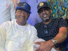 Photo: Leader Of Boye Nation Joins Pasuma At Yemi Sonde’s 10-17 Festival Boye Nation Leader, Sangogade, left, with Wasiu Alabi Pasuma...