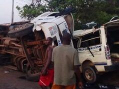 Tragedy In Lagos As Container Truck Crushes Bus, Four Killed, 16 Injured