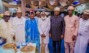 Former Oyo NUJ Boss, Ademola Babalola Hosts Zacch Adedeji, Others At 50th Birthday 1 The celebrant with Dr Yemi Farounbi and others...