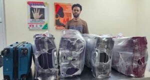 NDLEA Arrests Italy-Bound Bizman With Cocaine Consignments In Shoe Soles, Bag Railings