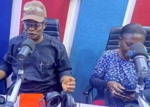 Meet Olatoye, The Lady Who Teaches Nigerians How To Grow Their Own Food At Home 1 Ambassador Olayinka Agboola, left, with Lady Oluwatomi Olatoye...during the live Radio Show...