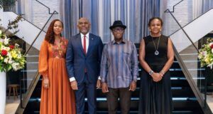 Photo: When The Elumelus Hosted President Of Sierra Leone, Wife President Julius Maada Bio, wife and the Elumelus...
