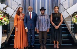 Photo: When The Elumelus Hosted President Of Sierra Leone, Wife President Julius Maada Bio, wife and the Elumelus...