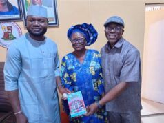 Oyo TESCOM Chair Makes History, Becomes First To Author Professional Book While In Office L-R:Alhaji Isah Danlami Nako, who represented the Chairman of the occasion, Alhaji Sikiru Adebola, the Author and Chairman of Oyo State Teaching Service Commission, Mrs Olubukola Oladipo and Dr Olatunji Oladunni...